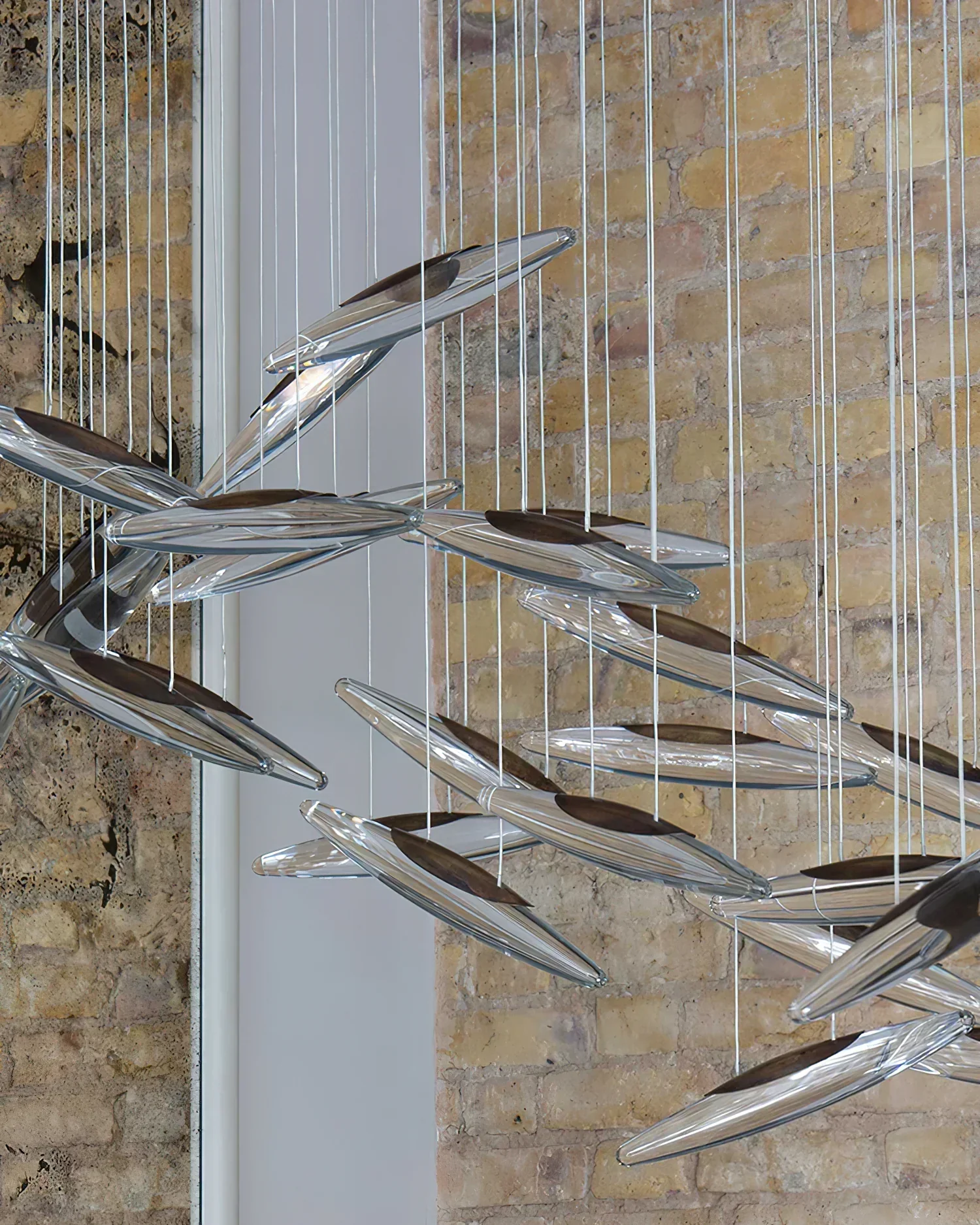 Modern Crystal Whispers LED Floating Light Fixture Artistic Chandelier for Hall - Image 4