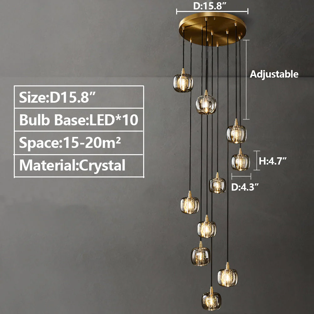 Post-modern Extra-long Pendant Light Fixtures for Staircase/High-ceiling Space/Foyer - Image 16