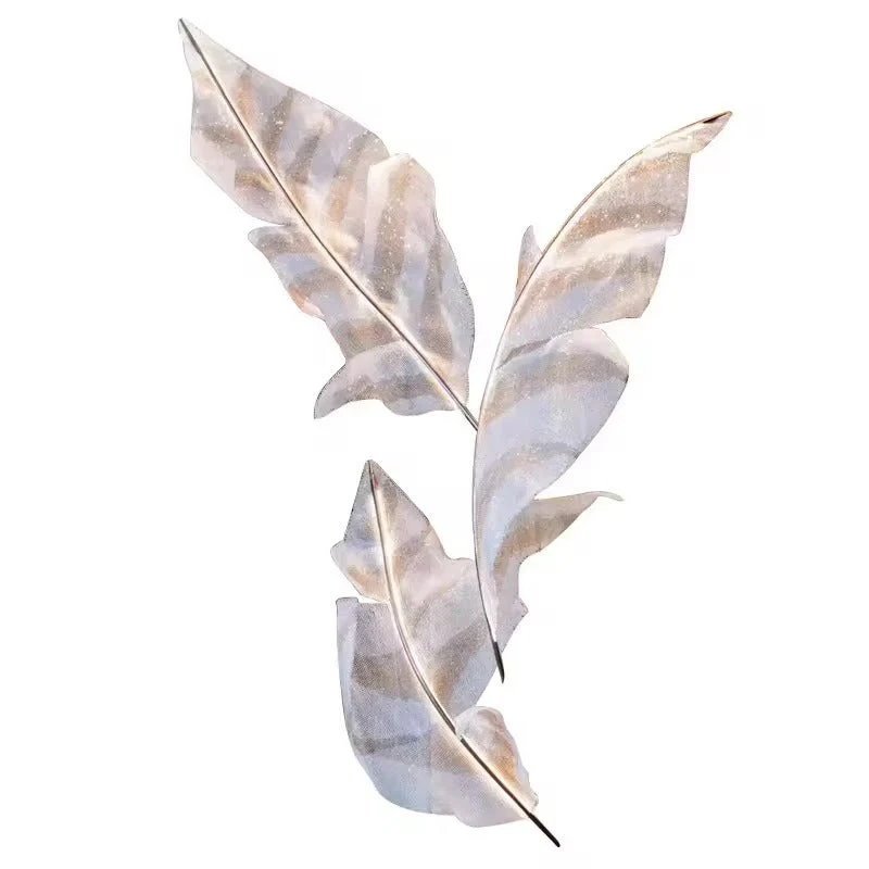 Modern Floating Crystal Leaves Chandelier for High Ceilings - Image 2