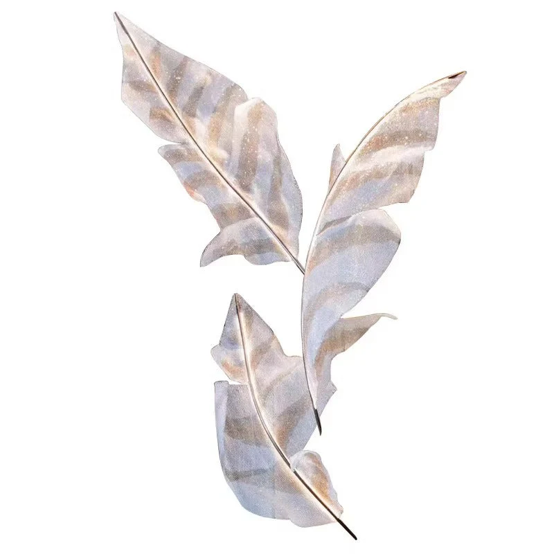 Modern Floating Crystal Leaves Chandelier for High Ceilings - Image 9