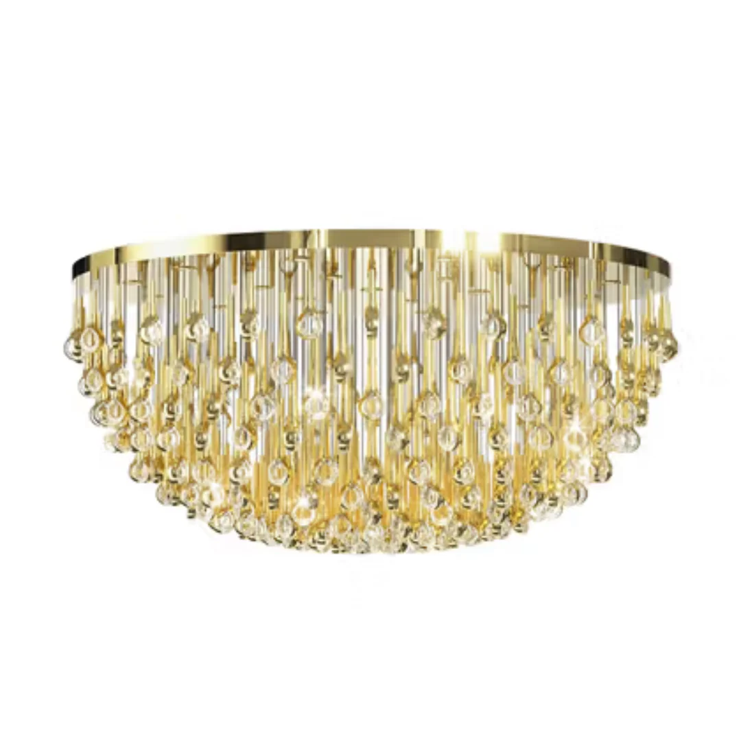 Modern Floating Long Gold Pendant Celing Chandelier for Living Room/High-ceiling - Image 14
