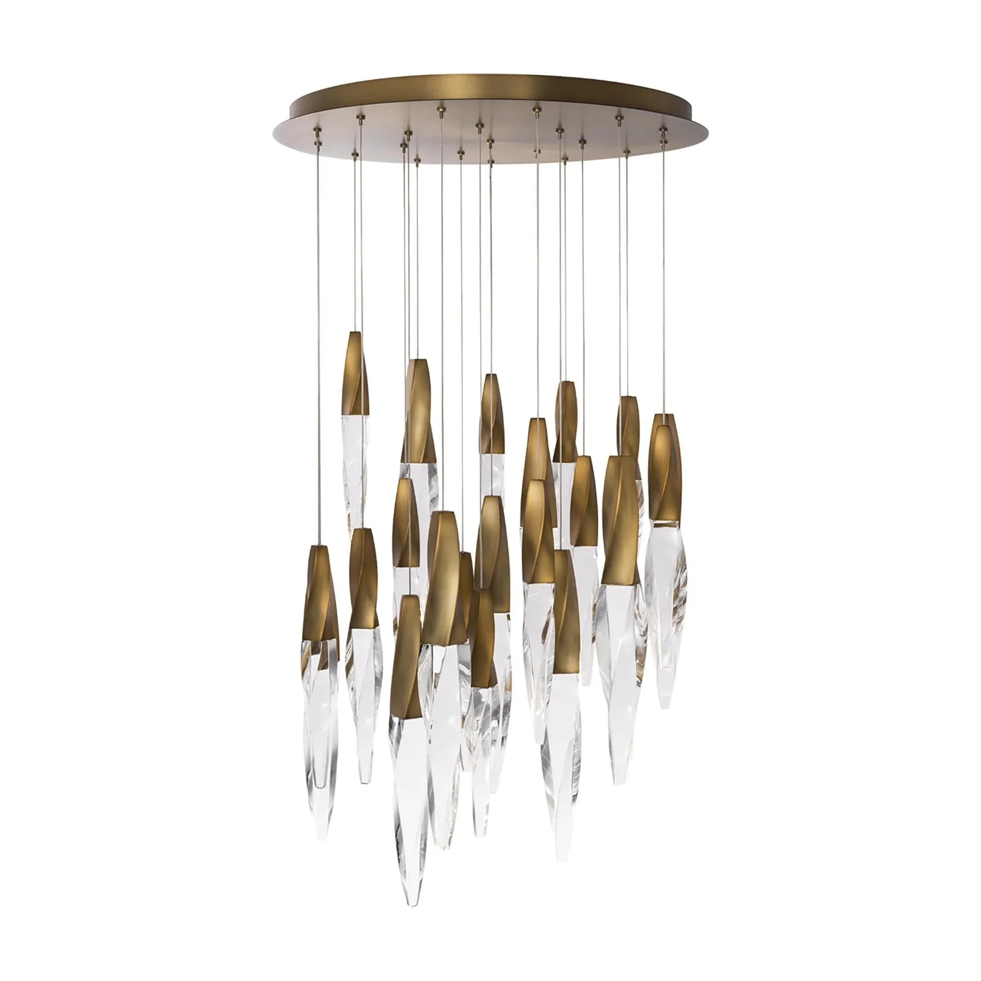 Modern Floating Spiral Crystal Chandelier for High-ceiling - Image 2