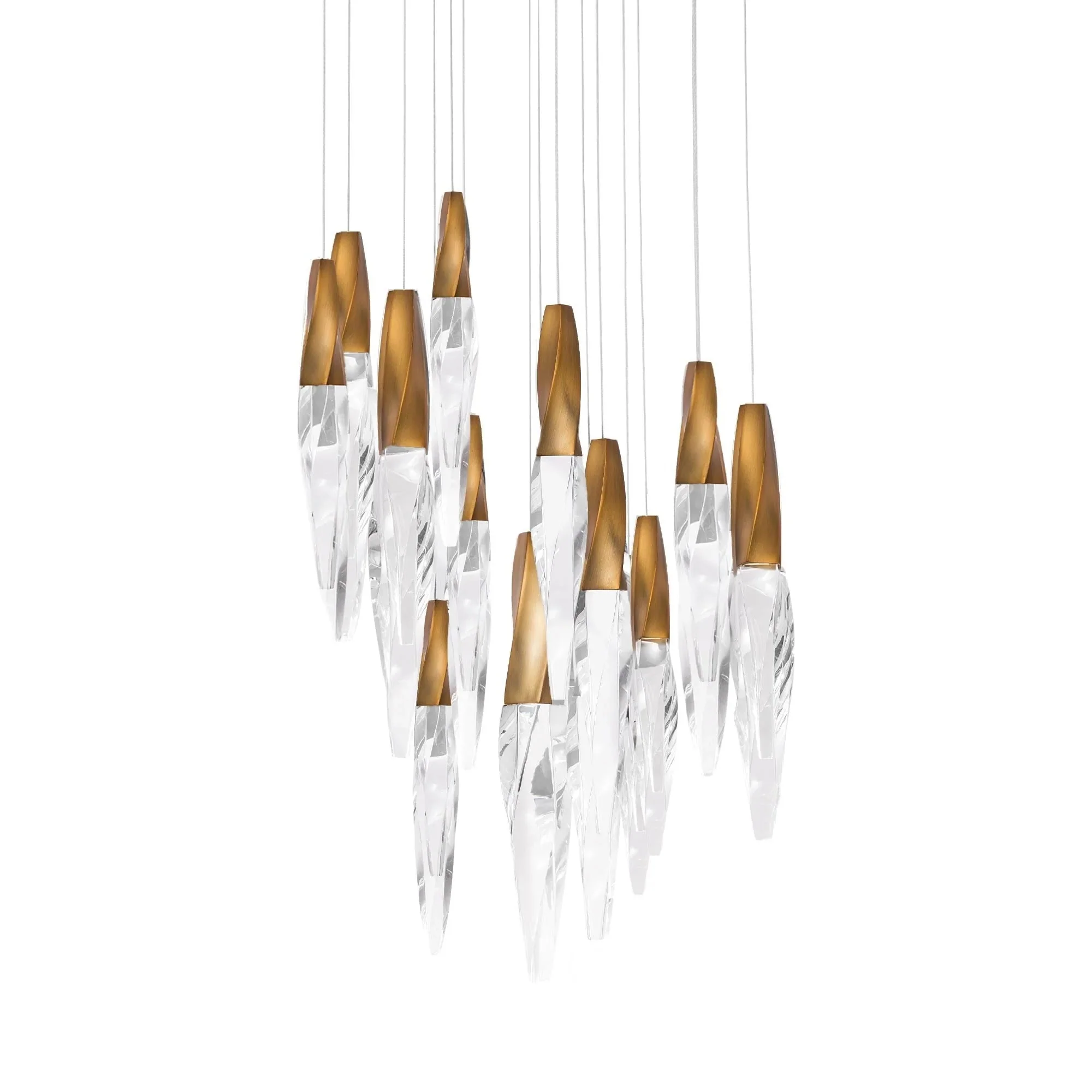 Modern Floating Spiral Crystal Chandelier for High-ceiling - Image 3