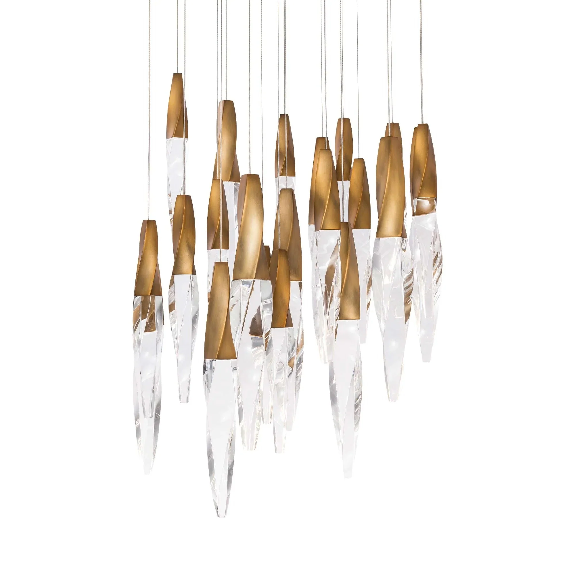 Modern Floating Spiral Crystal Chandelier for High-ceiling - Image 4