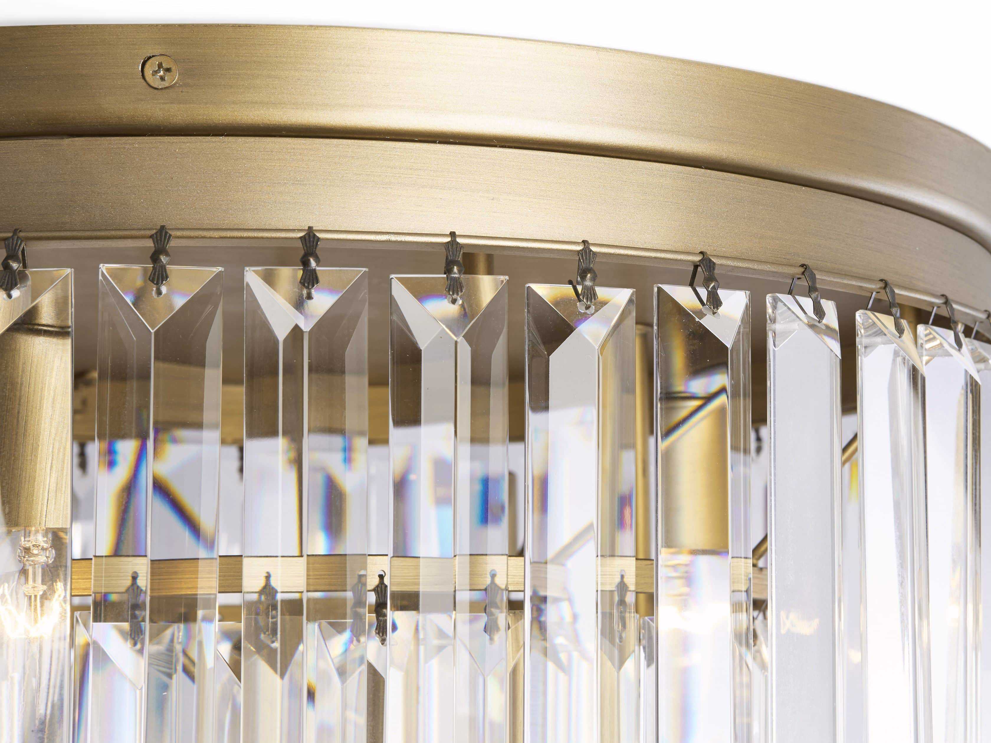 Modern Tiered Flush Mount Crystal Chandelier - Image 4