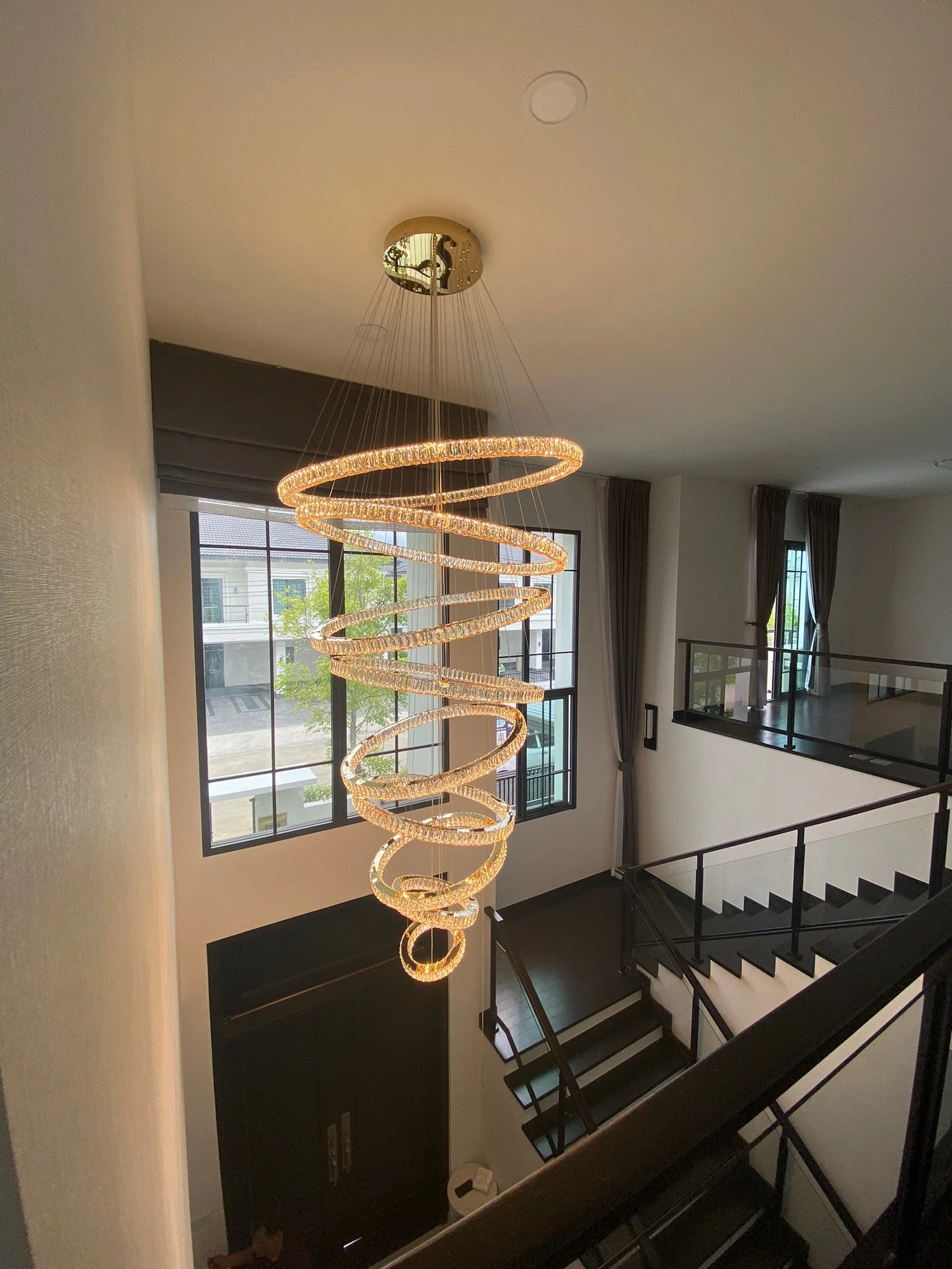 Modern Front Entryway Chandelier 3/4/5/6/7 Rings Crystal Gold/ Chrome Finish Ceiling Lamp - Image 20