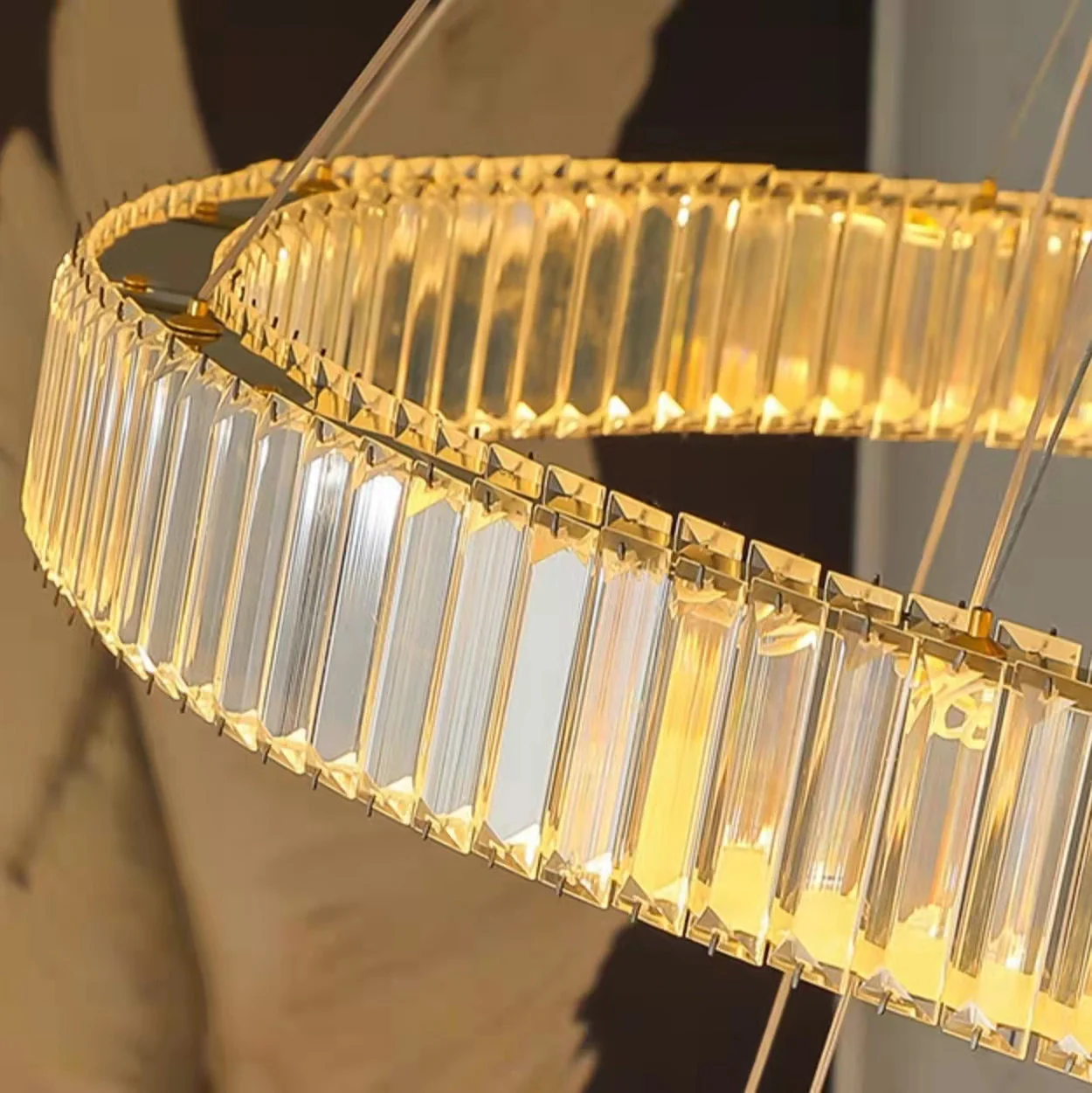 Modern Front Entryway Chandelier 3/4/5/6/7 Rings Crystal Gold/ Chrome Finish Ceiling Lamp - Image 28
