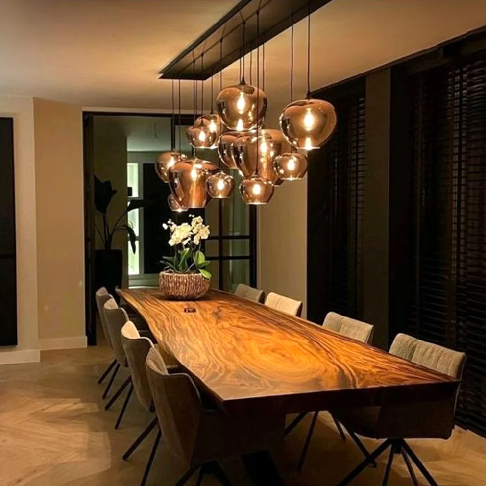 Modern Smoke Gray Glass Lamp Designer Chandelier for Cafe/Kitchen Island/Dining Room Style B - Image 4
