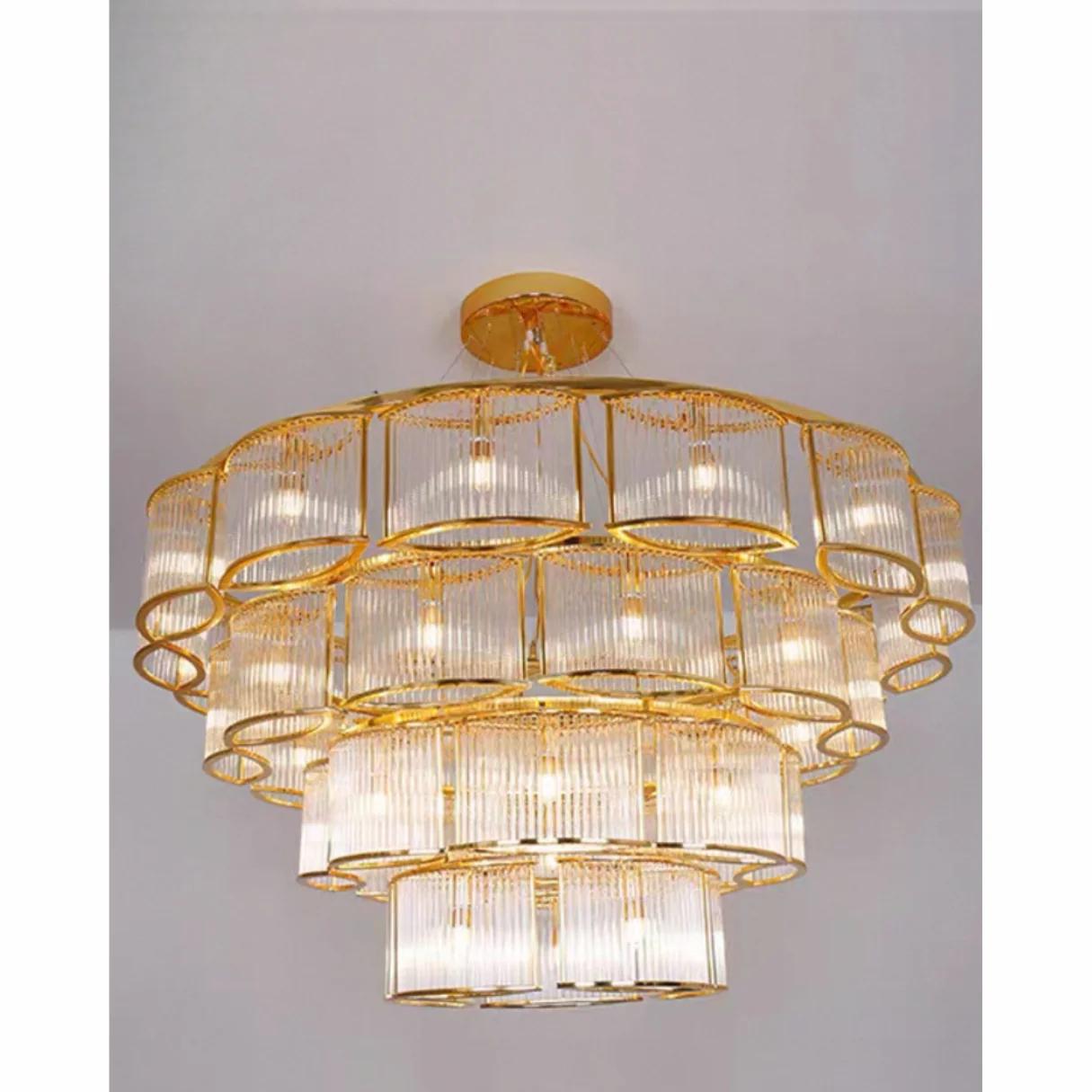 Modern Glass Rods Tile Chandelier for Low-ceiling - Image 4