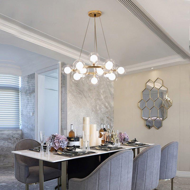 Modern Glass Round Chandelier  For Living Room - Image 3