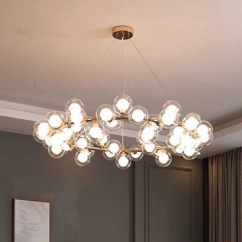 Modern Glass Round Chandelier  For Living Room - Image 6