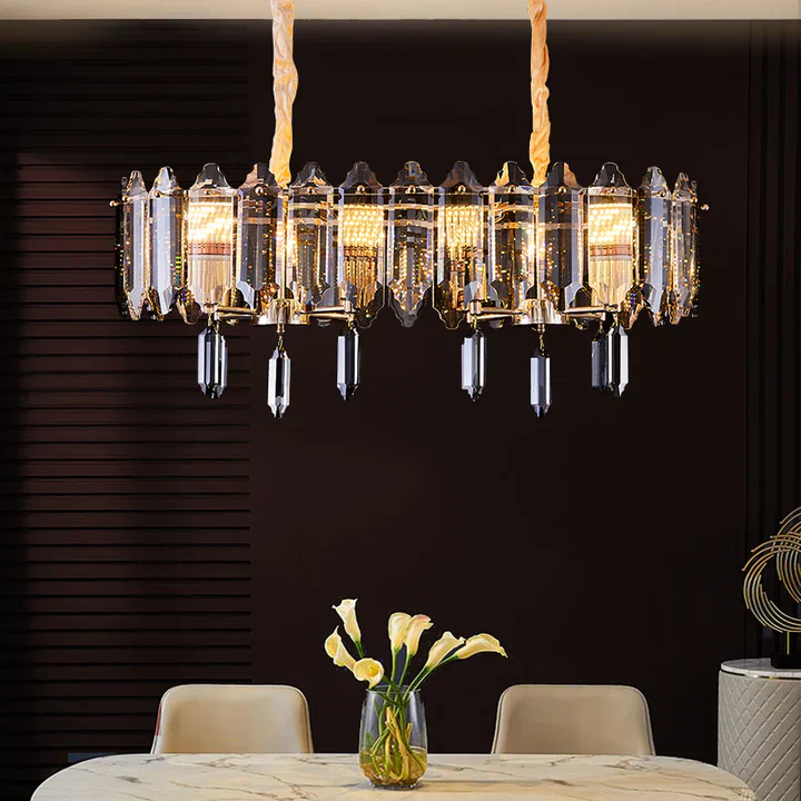 Modern Elegant Transparent Crystal Gold Chandelier Suit for Dining/Living Room - Image 3