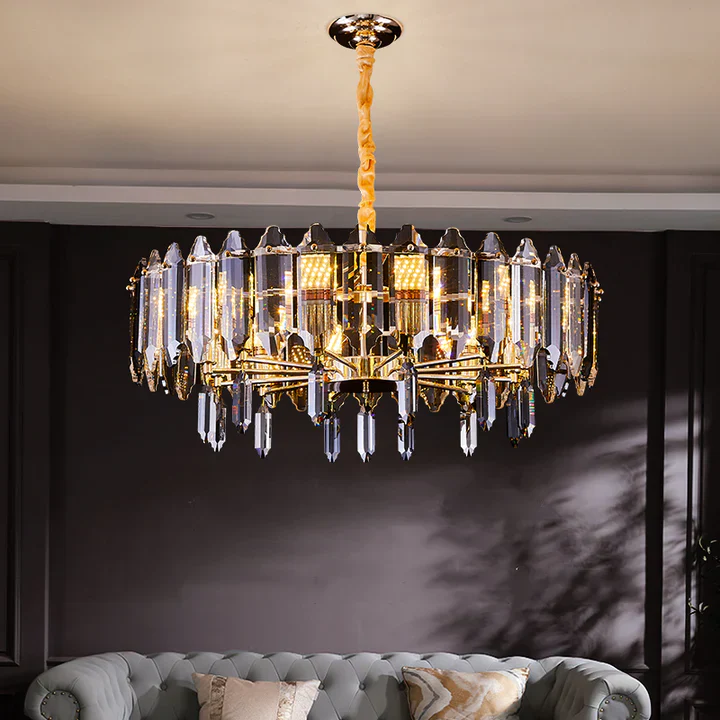 Modern Elegant Transparent Crystal Gold Chandelier Suit for Dining/Living Room - Image 5