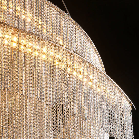 Modern Grand Chain Tassel Chandelier - Image 5