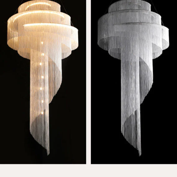 Modern Grand Chain Tassel Chandelier - Image 6