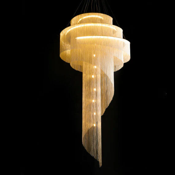 Modern Grand Chain Tassel Chandelier - Image 7