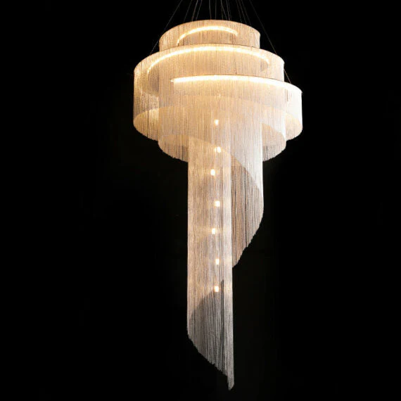 Modern Grand Chain Tassel Chandelier - Image 8