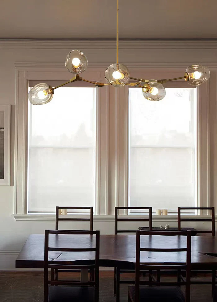 Modern Industrial Branch Chandelier with Multiple Glass Pendants Extra Large for Living or Dining Room - Image 3