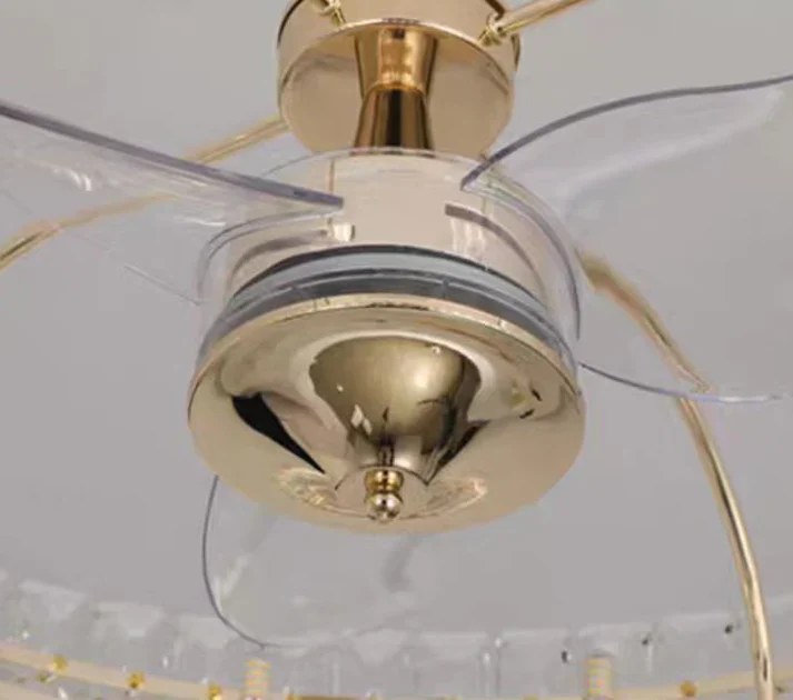 Modern Invisible Blade Fan Light Crystal Chandelier for Living/Dining Room/Bedroom - Image 10