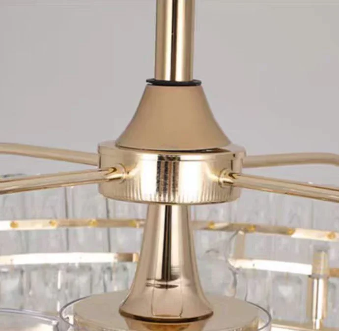 Modern Invisible Blade Fan Light Crystal Chandelier for Living/Dining Room/Bedroom - Image 9