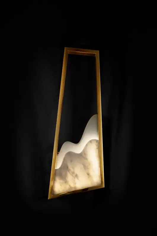 Modern Light Luxury Alabaster Chandelier in Gold Finish - Image 7