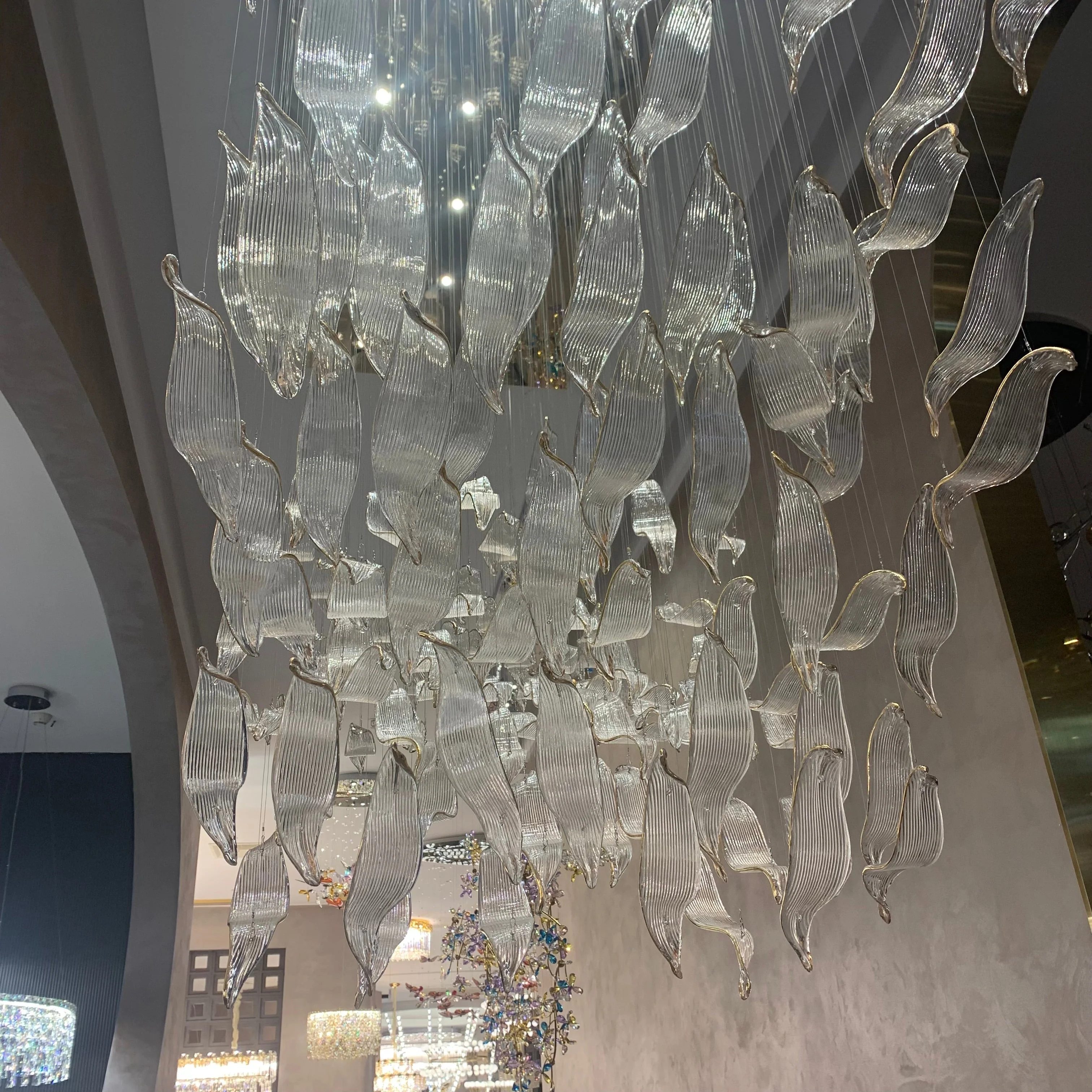 Modern Creative Luxury Seagull Shape Floating Leaves Chandelier for Kitchen Island/Dining Room - Image 10