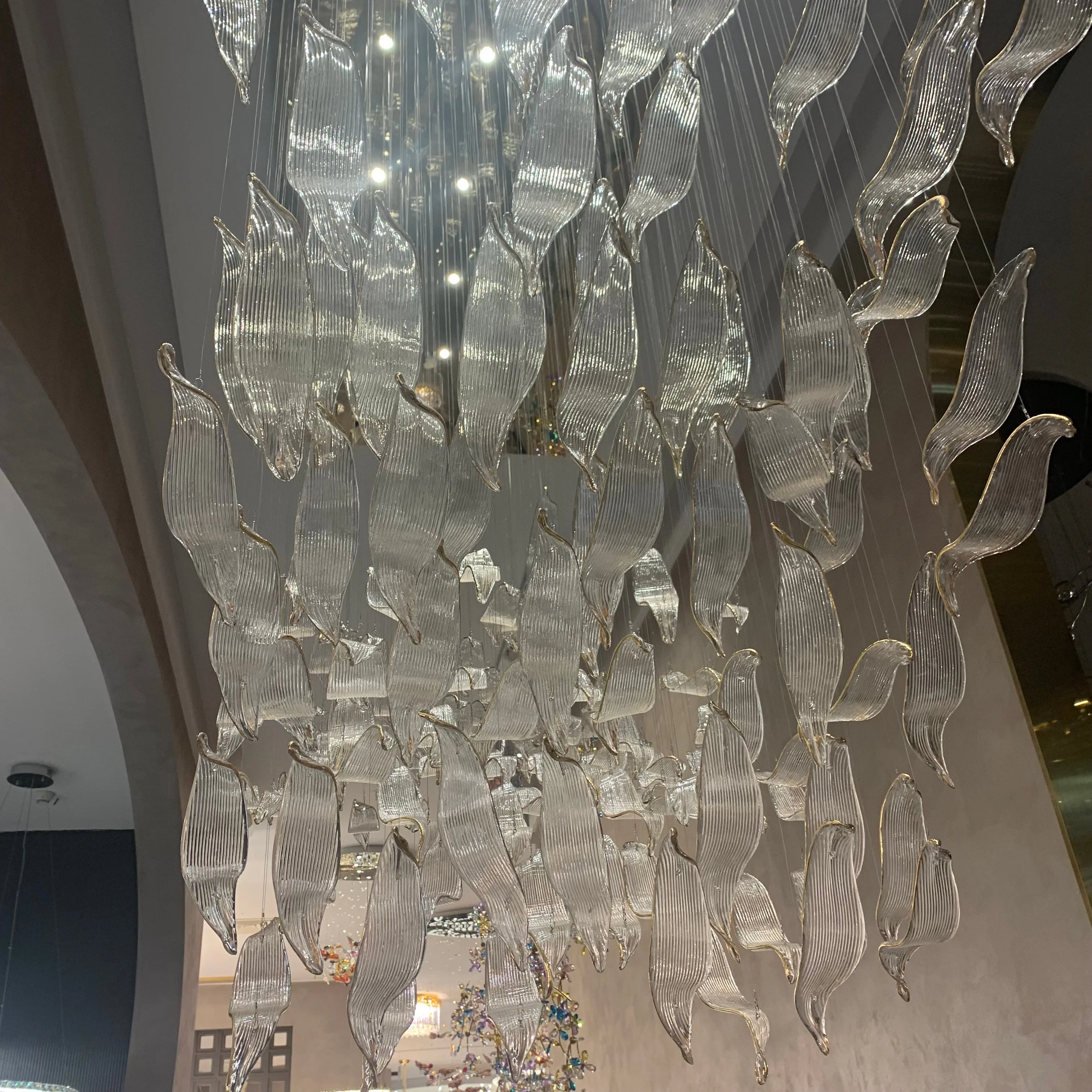 Modern Creative Luxury Seagull Shape Floating Leaves Chandelier for Kitchen Island/Dining Room - Image 7
