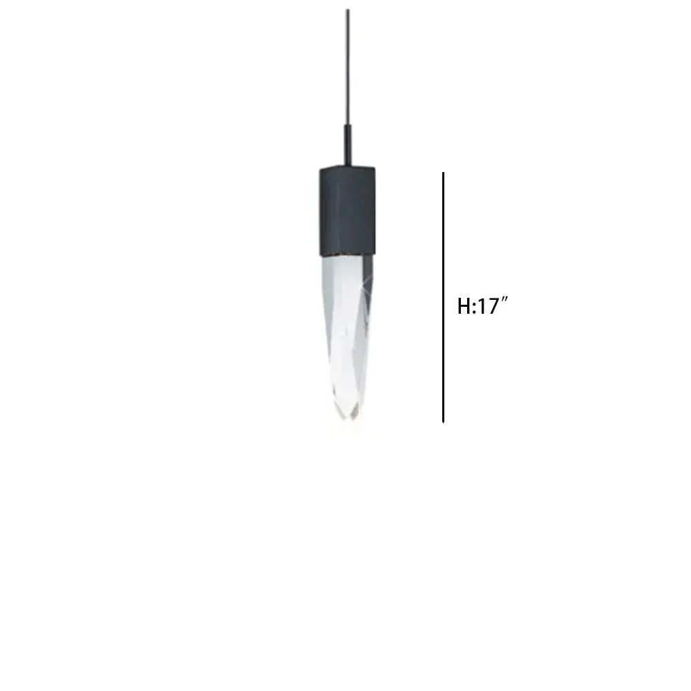 Modern Light Luxury Round/Rectangle Floating Glacier Crystal Chandelier in Black Finish for Kitchen Island/ Staircase/Living Room - Image 19