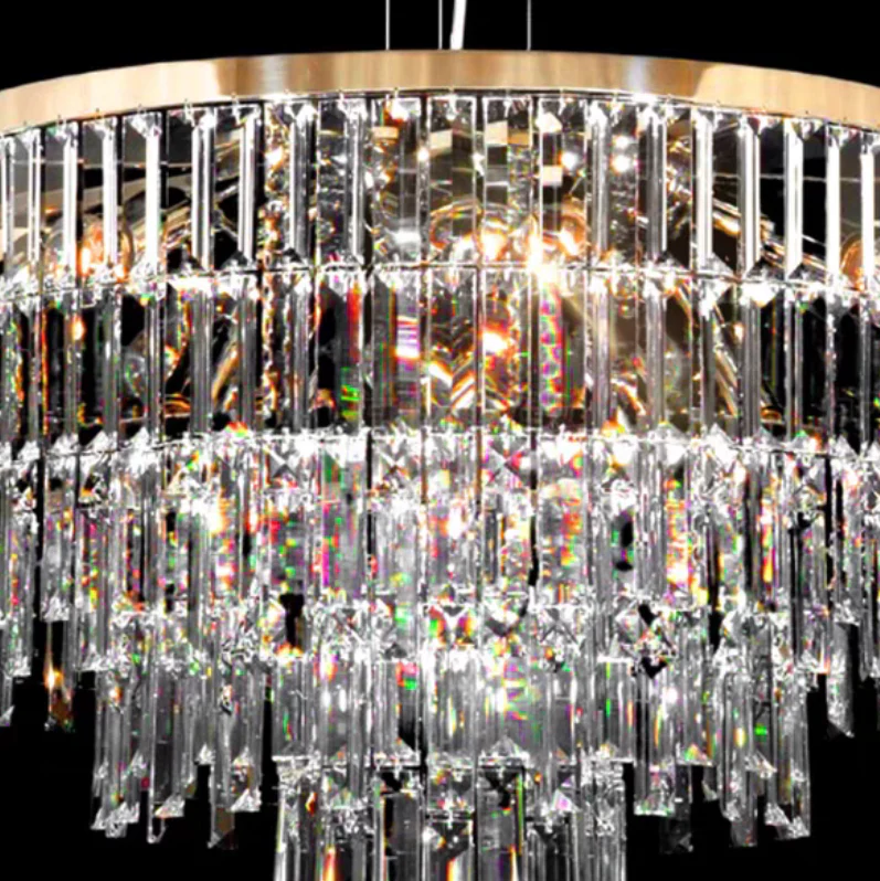 Modern Light Luxury Trendy Layers Crystal Pendant Chandelier for Living Room/Bedroom - Image 6