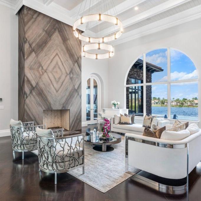 Modern Light Luxury Two-tier Glass Ring Chandelier - Image 2