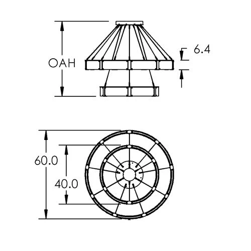 Modern Light Luxury Two-tier Glass Ring Chandelier - Image 8