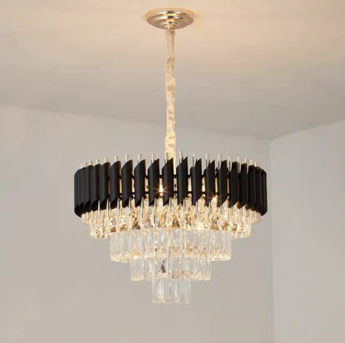 Modern Luxury Multi-Tier Oval/Round Crystal Tiered Chandelier - Image 10