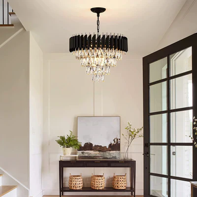 Modern Luxury Multi-Tier Oval/Round Crystal Tiered Chandelier - Image 4