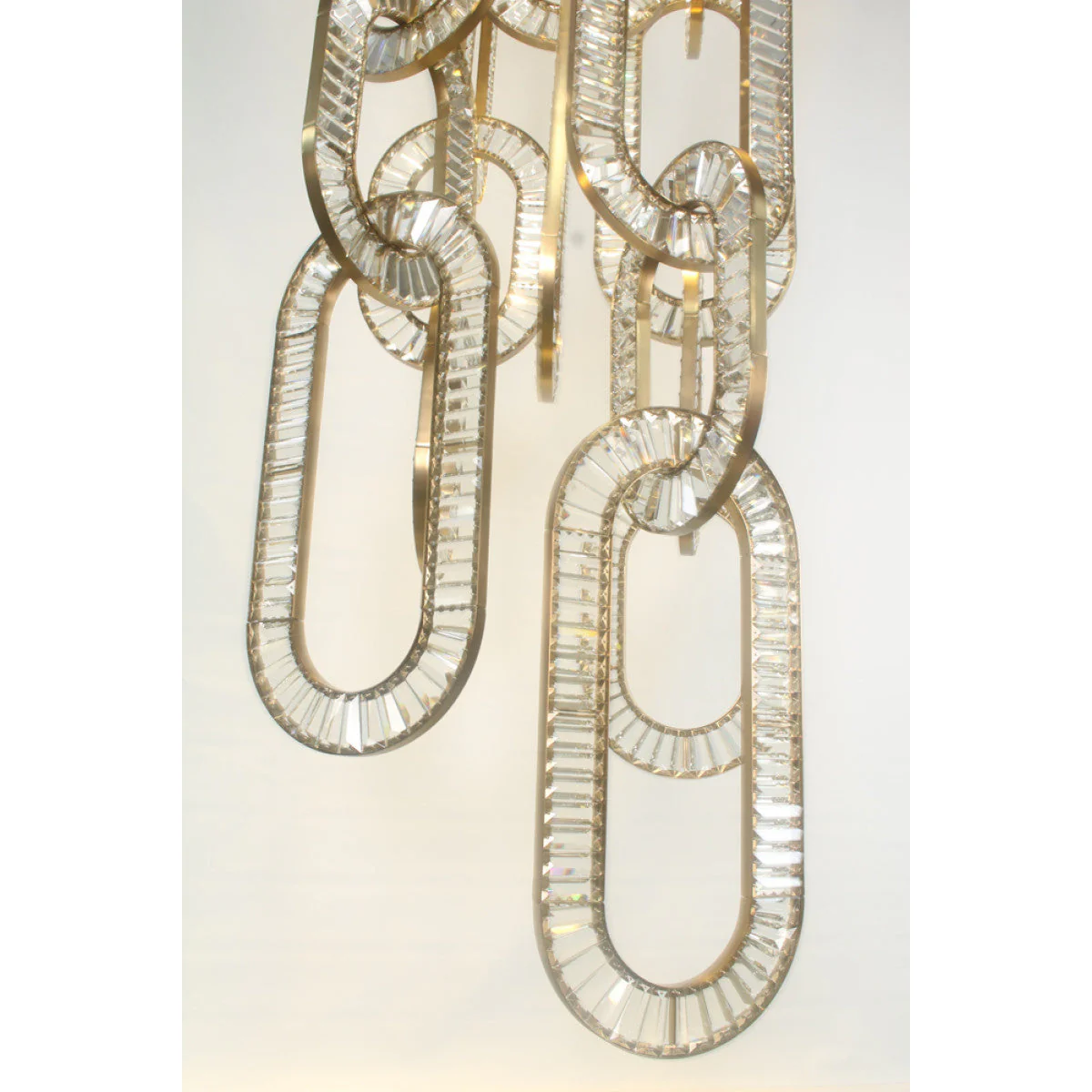 Modern Luxury Crystal Chain Cluster Chandelier for High Ceiling/Dining Room - Image 14
