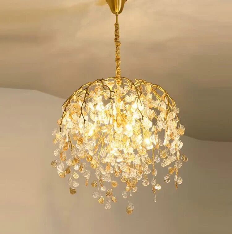 Modern Luxury Leaf Branch Glass Chandelier for Living/Dining Room/Bedroom - Image 2