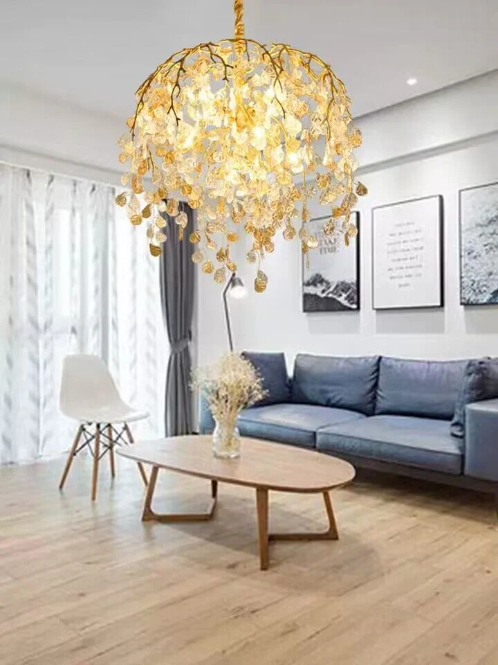 Modern Luxury Leaf Branch Glass Chandelier for Living/Dining Room/Bedroom - Image 4