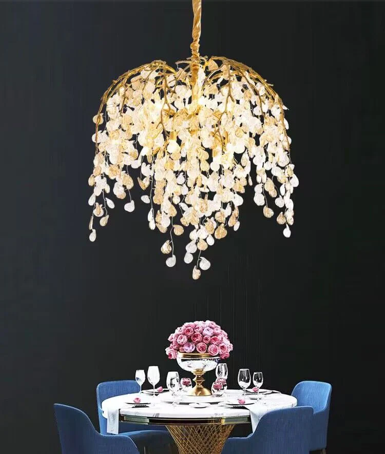 Modern Luxury Leaf Branch Glass Chandelier for Living/Dining Room/Bedroom - Image 6