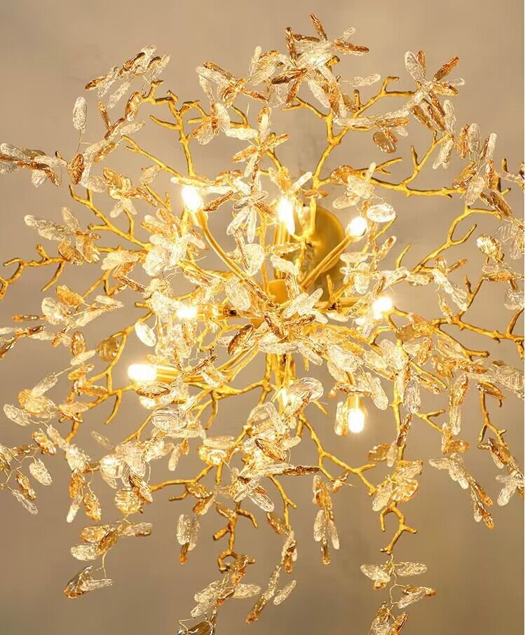 Modern Luxury Leaf Branch Glass Chandelier for Living/Dining Room/Bedroom - Image 7