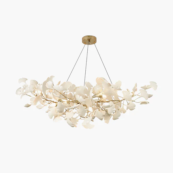 Modern Luxury Linear Ginkgo Ceramic Chandelier for Dining Room/Kitchen Island - Image 4