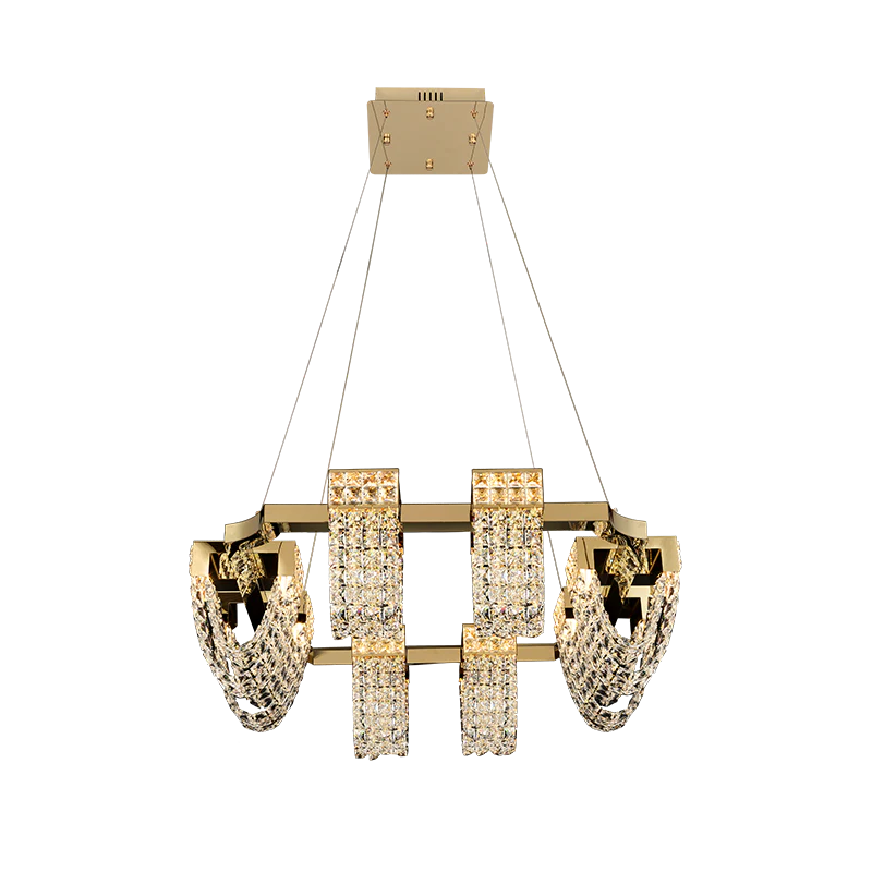 Modern Luxury Newly Crystal Chandelier in Champagne Gold - Image 10