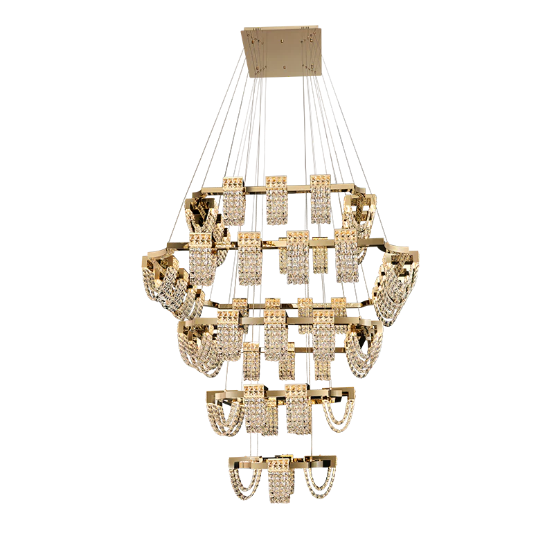 Modern Luxury Newly Crystal Chandelier in Champagne Gold - Image 12