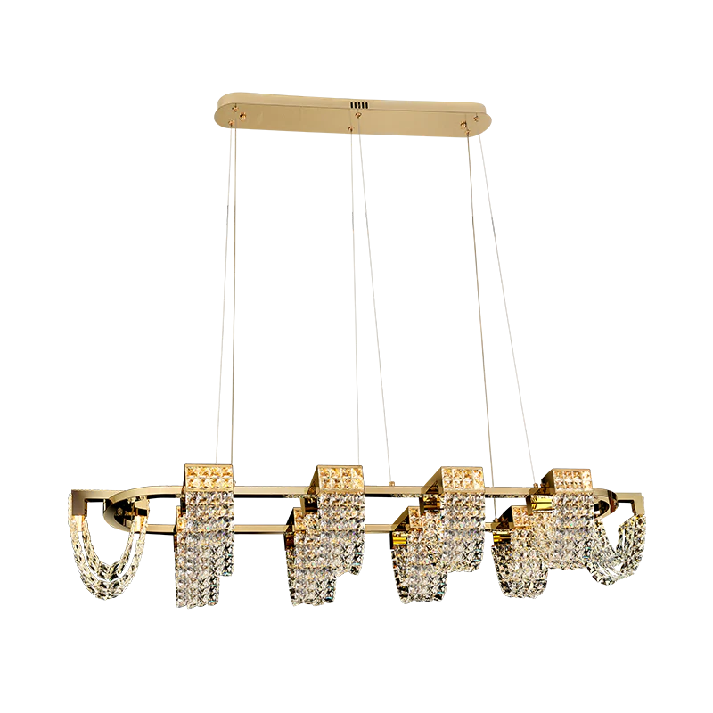 Modern Luxury Newly Crystal Chandelier in Champagne Gold - Image 13