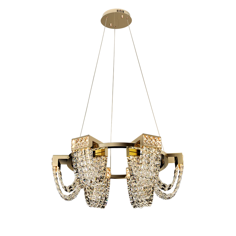 Modern Luxury Newly Crystal Chandelier in Champagne Gold - Image 5