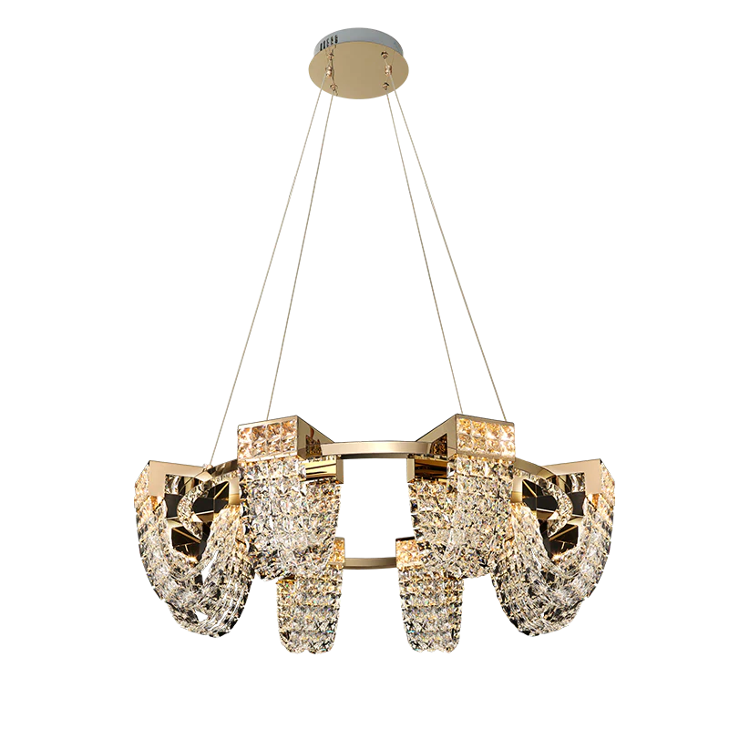 Modern Luxury Newly Crystal Chandelier in Champagne Gold - Image 6