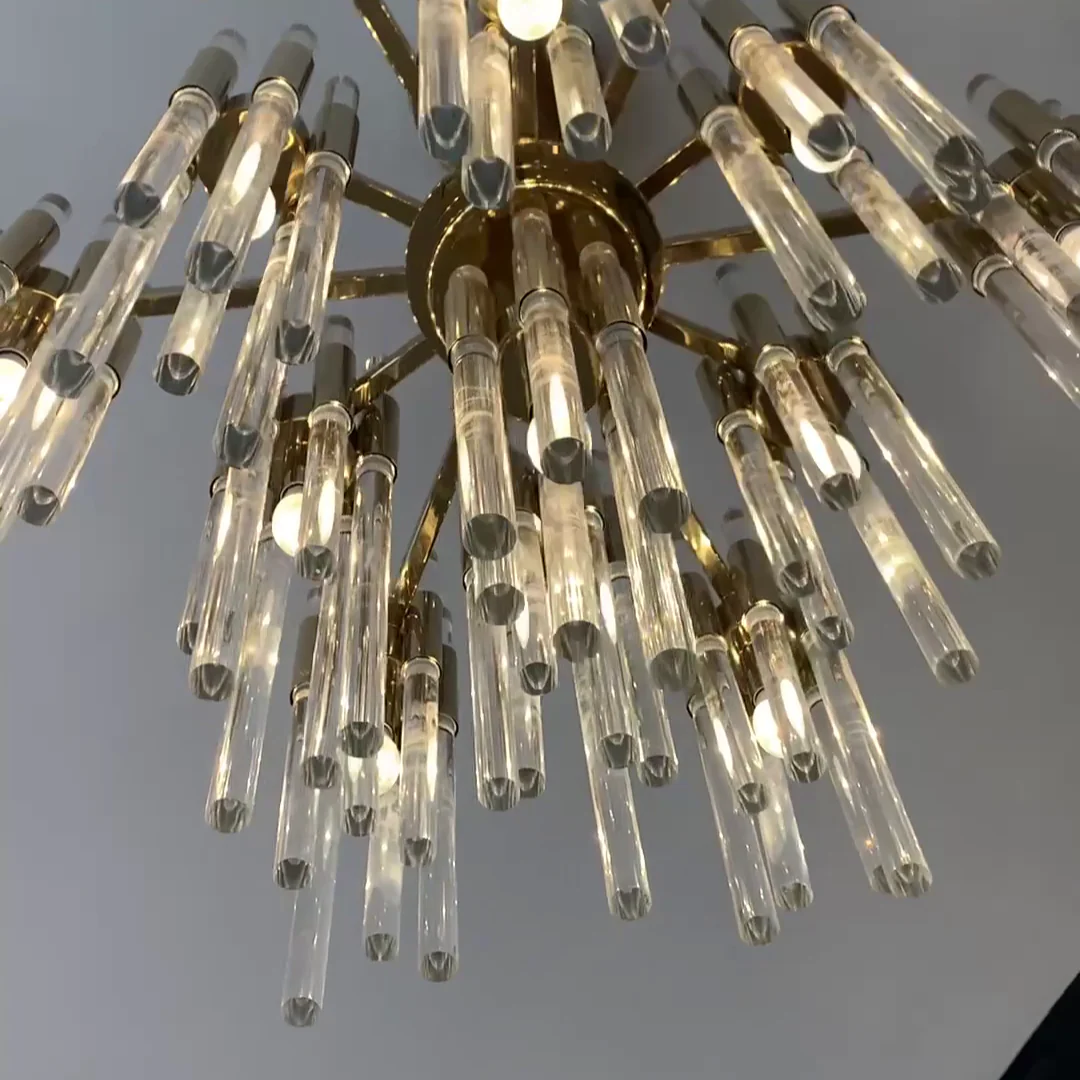 Modern Luxury Tiered Glass Cylinders Chandelier for Living Room/Bedroom/Dining Room/Bathroom - Image 7