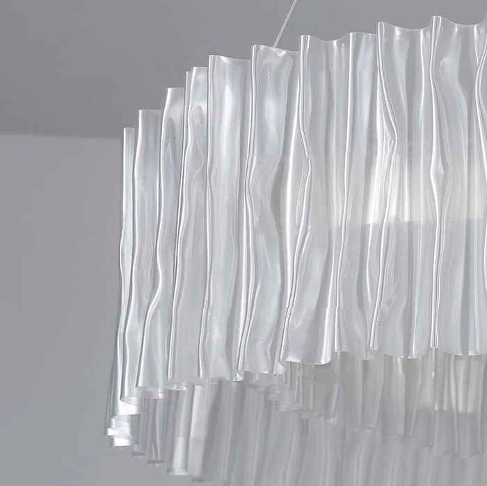 Modern Minimalism Pleated Acrylic Ring Round Ceiling Light for Living/ Ding Room/ Bar - Image 11