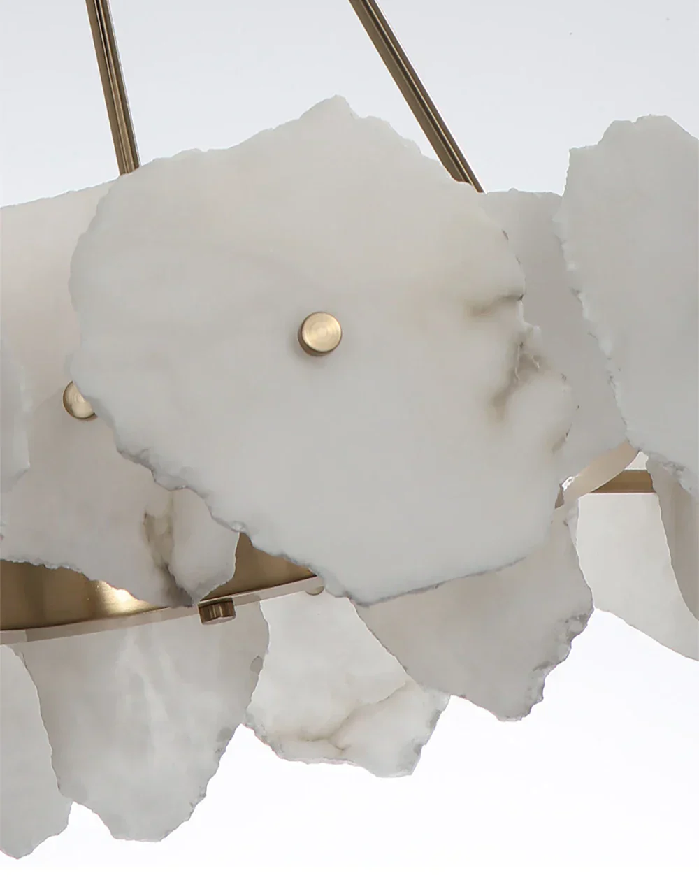 Modern Multi-layer White Alabaster Chandelier for Staircase/Foyer - Image 7