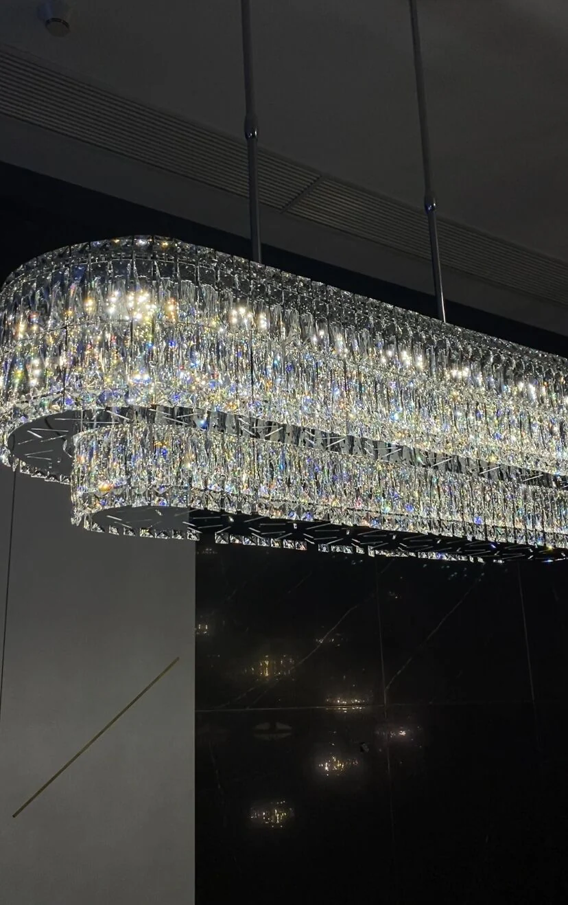 Stunning Modern Rectangle Ceiling Light Crystal Chandelier For Dining Table/Coffee Table/Living Room/Bedroom - Image 8