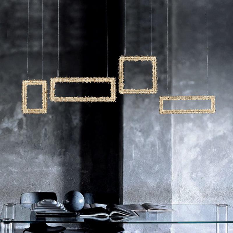 Modern Rock Crystal Dining Room Chandelier - Image 2