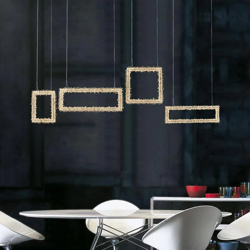 Modern Rock Crystal Dining Room Chandelier - Image 3